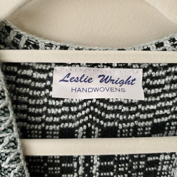 Women Hand Knit Chenille Cardigan Sweater OS Lagenlook Neutral Cozy Fall Scandi - Picture 6 of 10